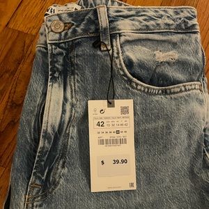 Zara High Rise Flare Jeans Size 10 Long